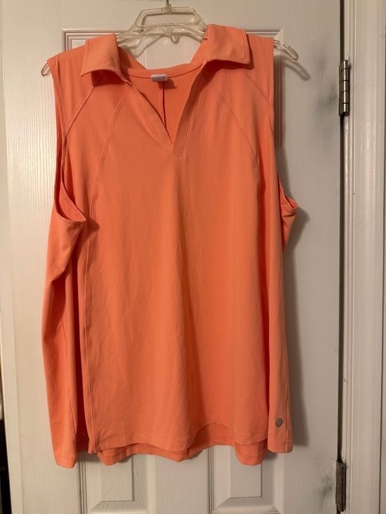 Livi Active Tops - Livi Women’s Collared Sleeveless Top in Coral